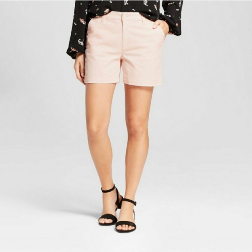 NEW A New Day 5” High Waist Chino Shorts in Light Pink Size 6